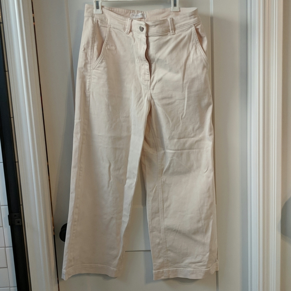 Everlane Light Pink Wide Leg Crop Pants (14)